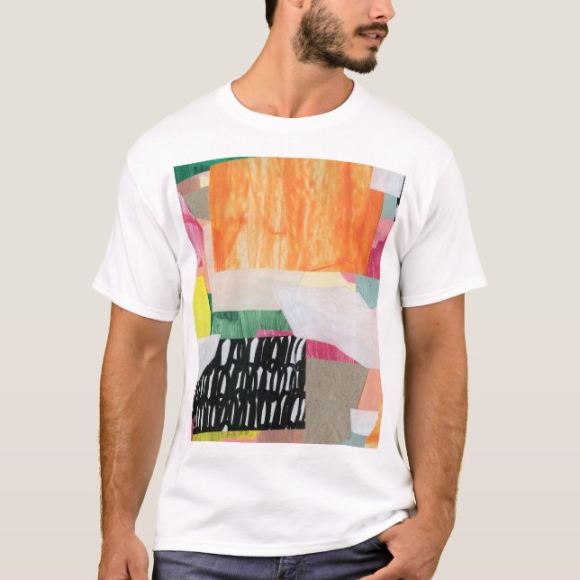 Collage Art, modern bunt abstrakt. T-Shirt (Vorderseite)