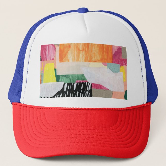 Collage Art, modern bunt abstrakt. Truckerkappe (Vorderseite)