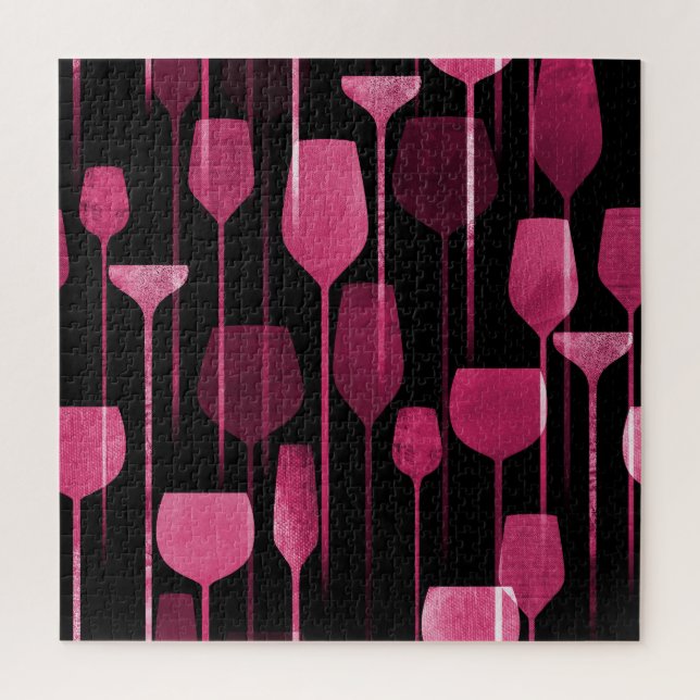 Collage Art: Party Drinks Muster. Puzzle (Vertikal)