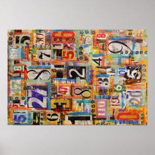 Collage Art Poster oder Decoupage Paper