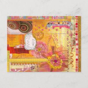 Collage Art Postkarte