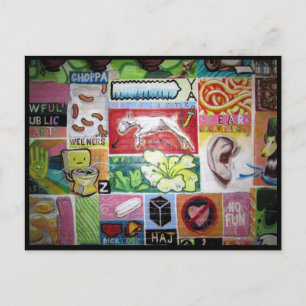 Collage Art Postkarte
