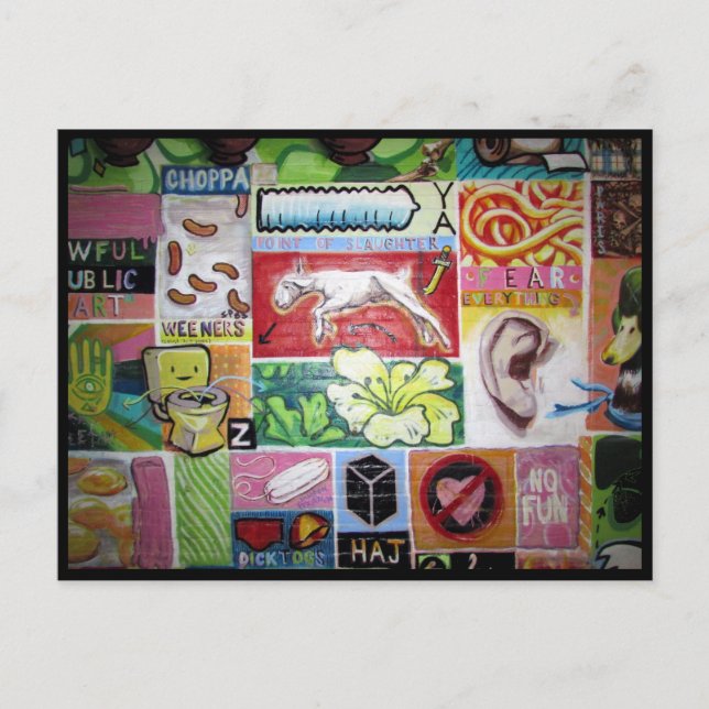 Collage Art Postkarte (Vorderseite)