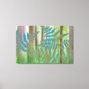 Collage aus Adlerfarnen und Wald Seabeck, WA Leinwanddruck