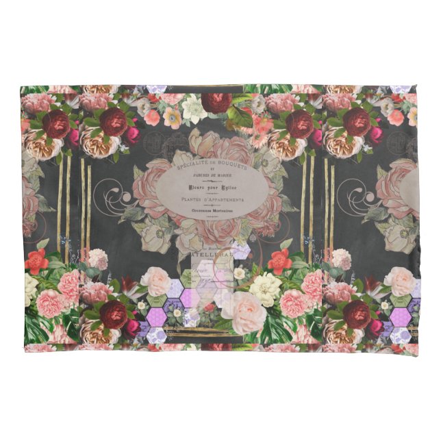 Collage aus Shabby Chic, französisch chic, ländlic Kissenbezug (Vorderseite)