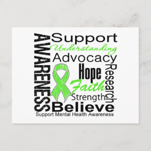 Collage - Bewusstsein für psychische Gesundheit Postkarte