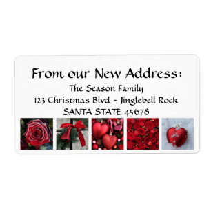 Collage Christmas Address Label