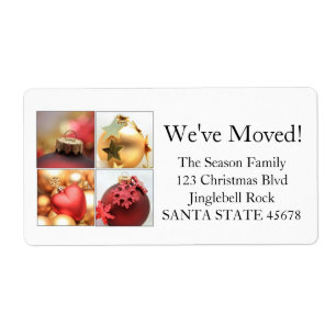 Collage Christmas Address Label