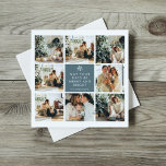 Collage Christmas Foto | Frohe Weihnachten | Blau<br><div class="desc">Collage Christmas Foto | Frohe Weihnachten | Blau</div>