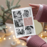 Collage Christmas Foto | Frohe Weihnachten | Rosa<br><div class="desc">Collage Christmas Foto | Frohe Weihnachten | Rosa</div>