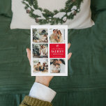Collage Christmas Foto | Frohe Weihnachten | Rot<br><div class="desc">Collage Christmas Foto | Frohe Weihnachten | Rot</div>