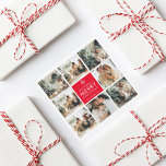 Collage Christmas Foto | Frohe Weihnachten | Rot<br><div class="desc">Collage Christmas Foto | Frohe Weihnachten | Rot</div>