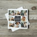 Collage Christmas Foto | Frohe Weihnachten | Schwa<br><div class="desc">Collage Christmas Foto | Frohe Weihnachten | Schwarz</div>