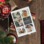 Collage Christmas Foto | Frohe Weihnachten | Schwa<br><div class="desc">Collage Christmas Foto | Frohe Weihnachten | Schwarz</div>