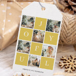 Collage Christmas Foto | Gelbe Freude Geschenkanhänger<br><div class="desc">Collage Christmas Foto | Gelbe Freude</div>
