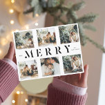 Collage Christmas Sechs Fotos | Merry Holiday Postkarte<br><div class="desc">Collage Christmas Sechs Fotos | Merry Holiday</div>