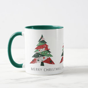 Collage Christmas Tree Tasse