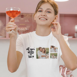 Collage Couple Foto & Alles, was Sie brauchen, ist T-Shirt