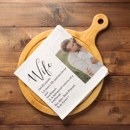 Collage Couple Foto & Lovely Romantic Ehefrau Gift Geschirrtuch