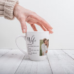 Collage Couple Foto & Lovely Romantic Ehefrau Gift Milchtasse<br><div class="desc">Collage Couple Foto & Lovely Romantic Ehefrau Gift</div>