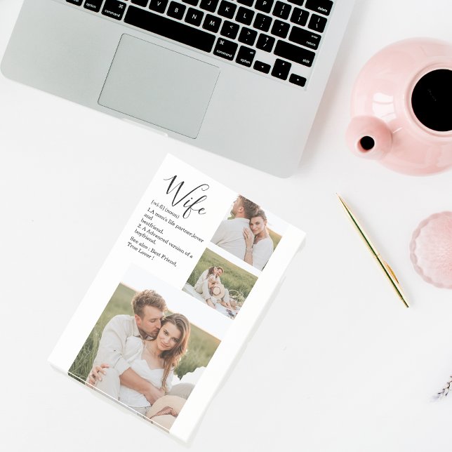 Collage Couple Foto & Lovely Romantic Ehefrau Gift Post-it Klebezettel (Von Creator hochgeladen)