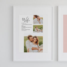 Collage Couple Foto & Lovely Romantic Ehefrau Gift Poster
