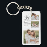 Collage Couple Foto & Lovely Romantic Ehefrau Gift Schlüsselanhänger<br><div class="desc">Collage Couple Foto & Lovely Romantic Ehefrau Gift</div>