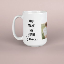 Collage Couple Foto & Lovely Romantic Quote Kaffeetasse