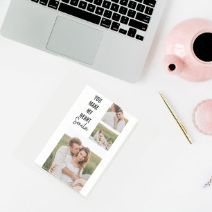 Collage Couple Foto & Lovely Romantic Quote Post-it Klebezettel