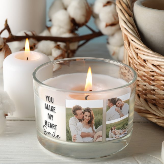 Collage Couple Foto & Lovely Romantic Quote Rechteckiger Aufkleber (Von Creator hochgeladen)