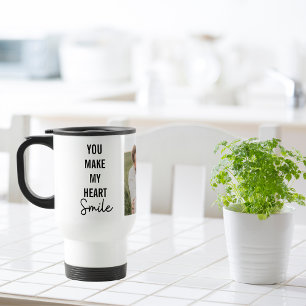 Collage Couple Foto & Lovely Romantic Quote Reisebecher