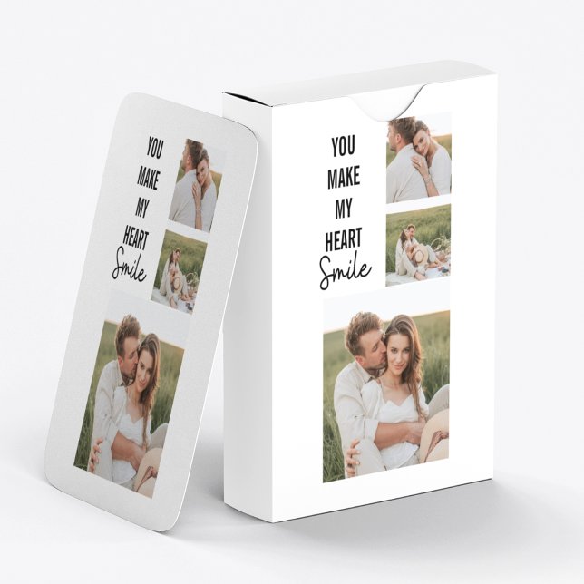 Collage Couple Foto & Lovely Romantic Quote Spielkarten (Von Creator hochgeladen)
