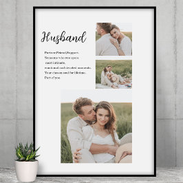 Collage Couple Foto & Romantic Husband Liebe Gesch Poster