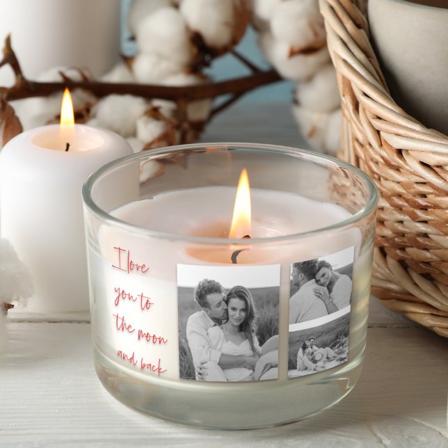 Collage Couple Foto & Romantic Quote Liebe Sie Rec Rechteckiger Aufkleber (Von Creator hochgeladen)