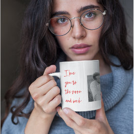 Collage Couple Foto & Romantic Quote Liebe Sie Tas Tasse