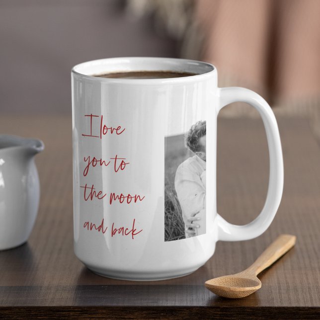 Collage Couple Foto & Romantic Quote Liebe You Cof Kaffeetasse (Von Creator hochgeladen)