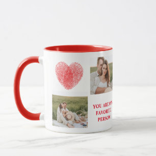 Collage Couple Foto & Romantic Quote Tasse