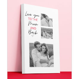 Collage Couple Foto & Romantisches Zitat zum Mond Leinwanddruck