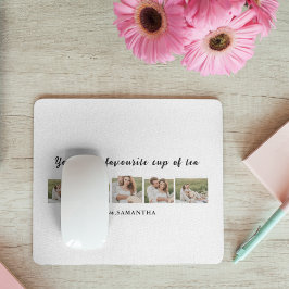 Collage Couple Foto & Sie sind mein Teeangebot Mousepad