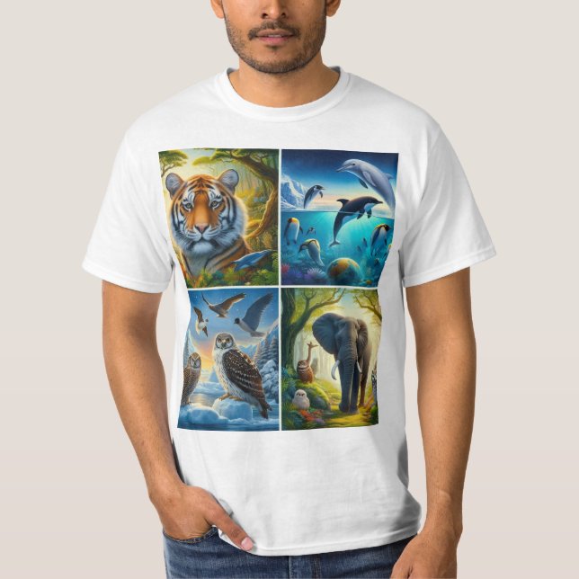 Collage de animales T-Shirt (Vorderseite)