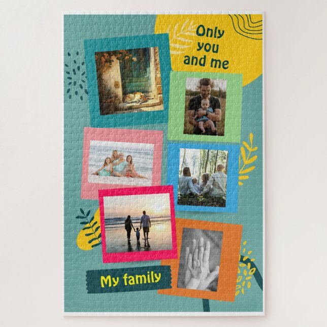 Collage de fotos familiar Personalizado Puzzle (Vertikal)