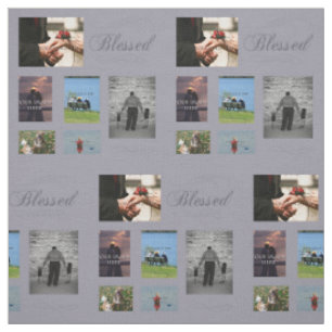 Collage der gesegneten Fotos Stoff