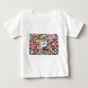 Collage der Landesflaggen von der ganzen Welt Baby T-shirt