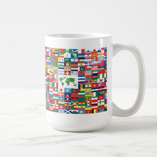 Collage der Landesflaggen von der ganzen Welt Tasse (Rechts)