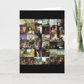 Collage der Malereien von Van Gogh, von Vermeer, Karte