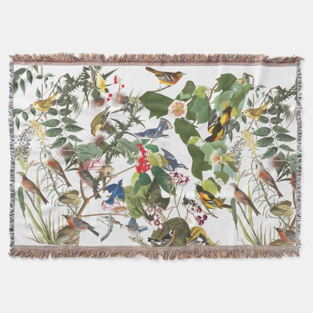 Collage der Vögel Audubon Tier-Wurfs-Decke Decke (Vorderseite)