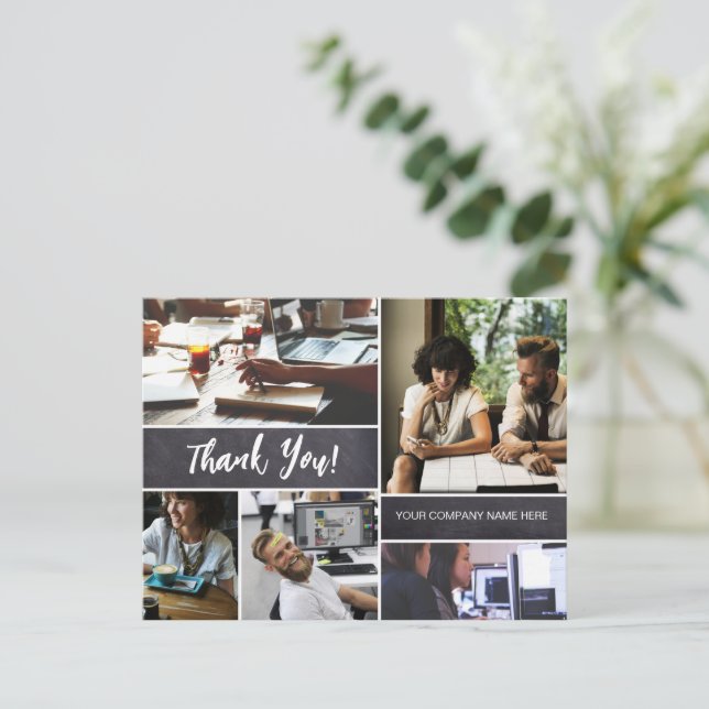 Collage des Fotos für Mitarbeiter von Unternehmen Postkarte (Stehend Vorderseite)