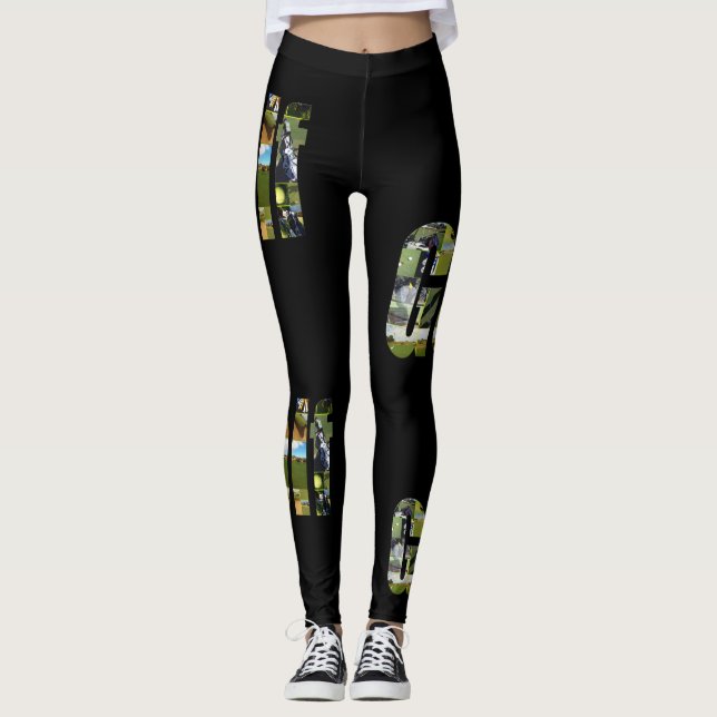 Collage des Golf Picture Leggings (Vorderseite)