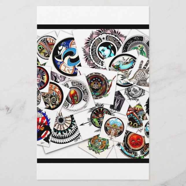 Collage Drawing Briefpapier (Vorderseite)