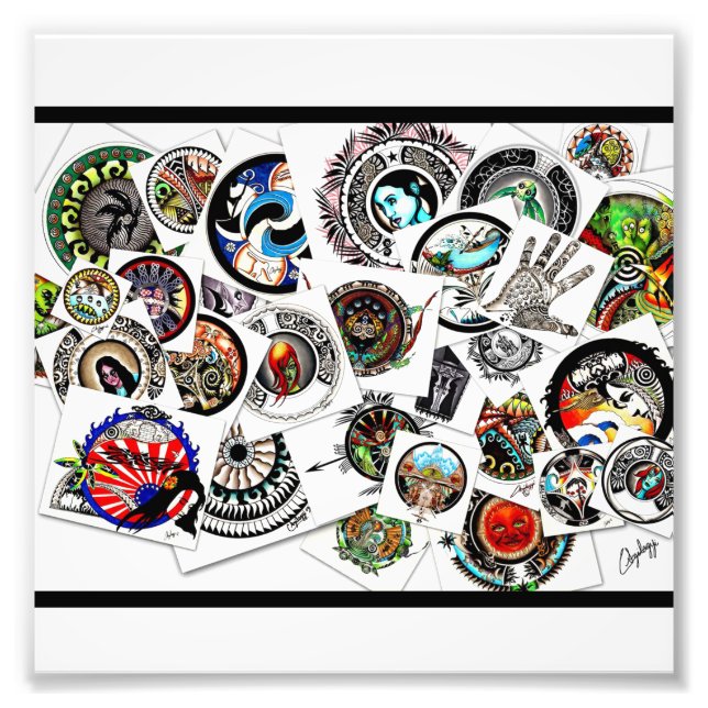 Collage Drawing Fotodruck (Vorne)